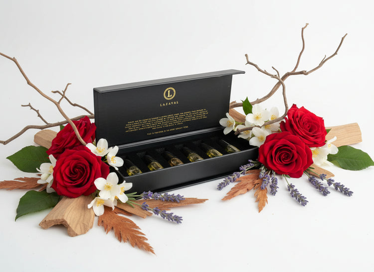 Natural, Clean and Organic Perfume Oil Discovery Set by Lazaval Perfumes