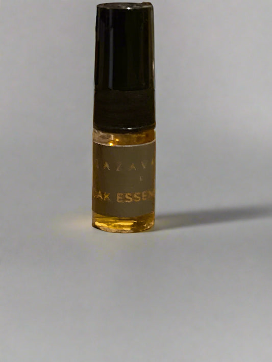 Oak Essence - 100% Natural EDP Spray Fragrance by Lazaval in a small sample vial, ideal for men who love woody scents with floral hints.
